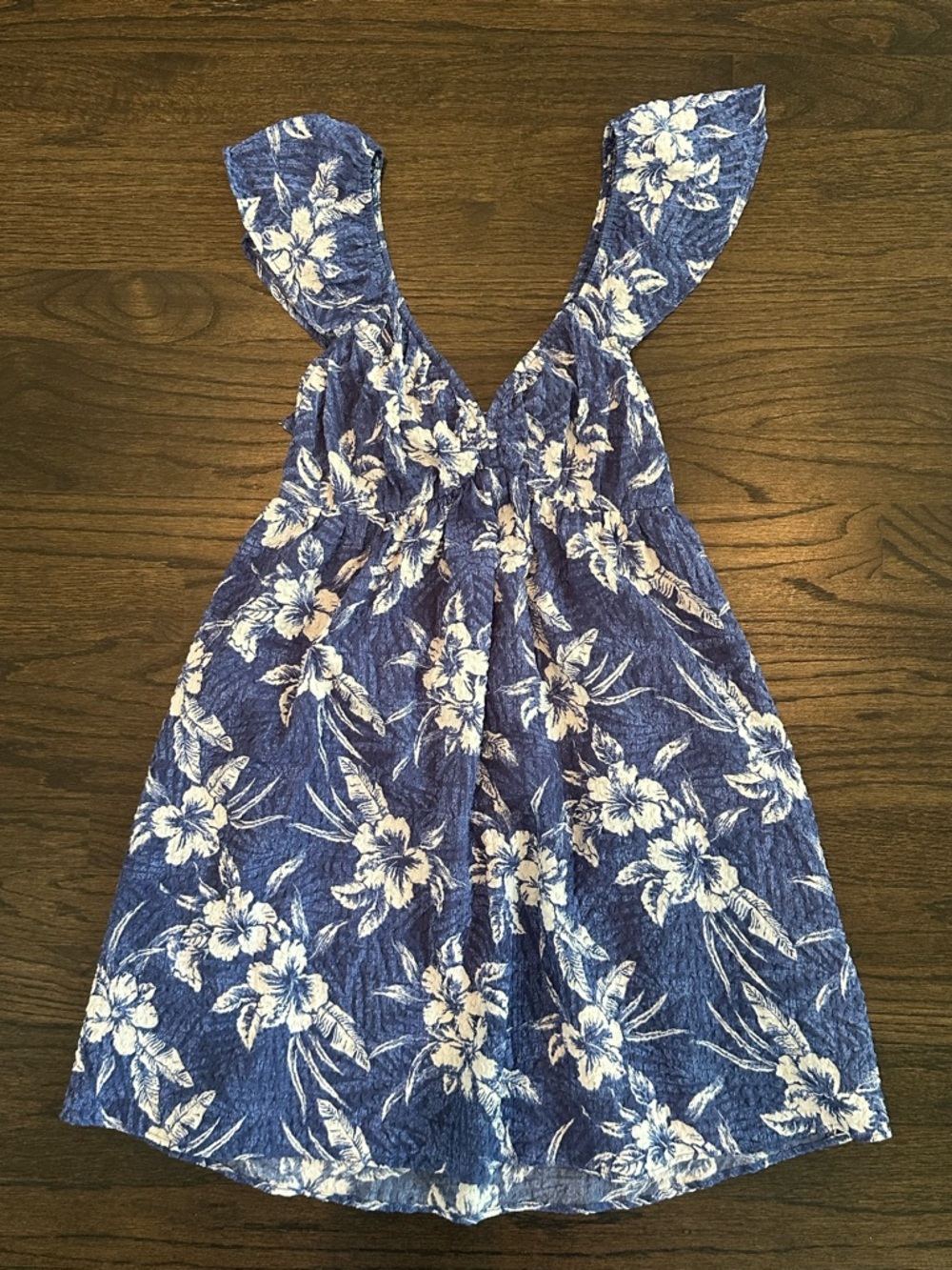 American Eagle Outfitters Blue and White Floral Mini Dress
